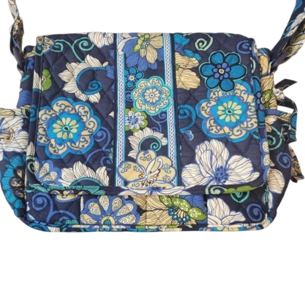 Vera Bradley Mod Floral Blue Crossbody Purse - Picture 3 of 10